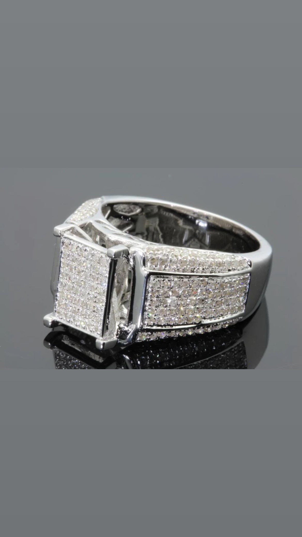 1.25 CARAT REAL DIAMOND STERLING SILVER ENGAGEMENT BRIDAL WEDDING RING