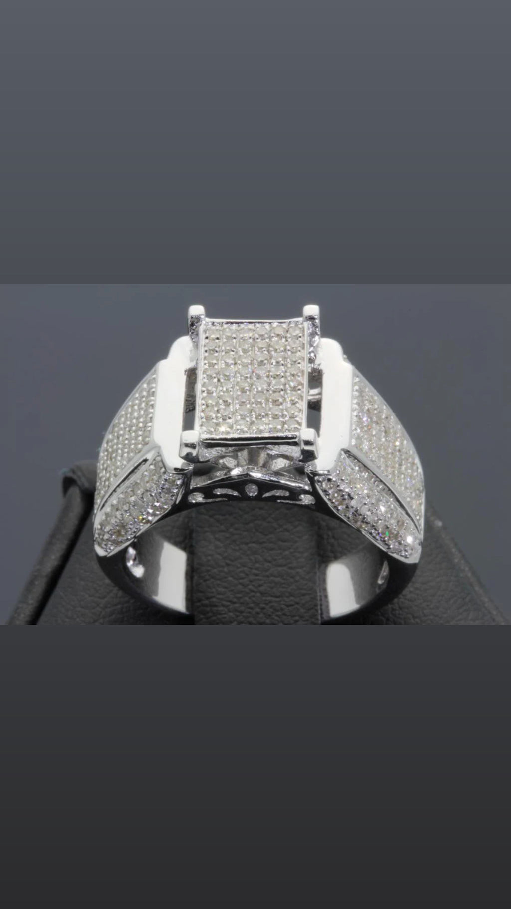 1.25 CARAT REAL DIAMOND STERLING SILVER ENGAGEMENT BRIDAL WEDDING RING