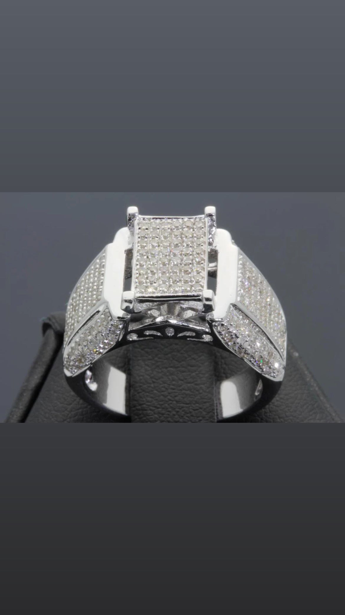 1.25 CARAT REAL DIAMOND STERLING SILVER ENGAGEMENT BRIDAL WEDDING RING