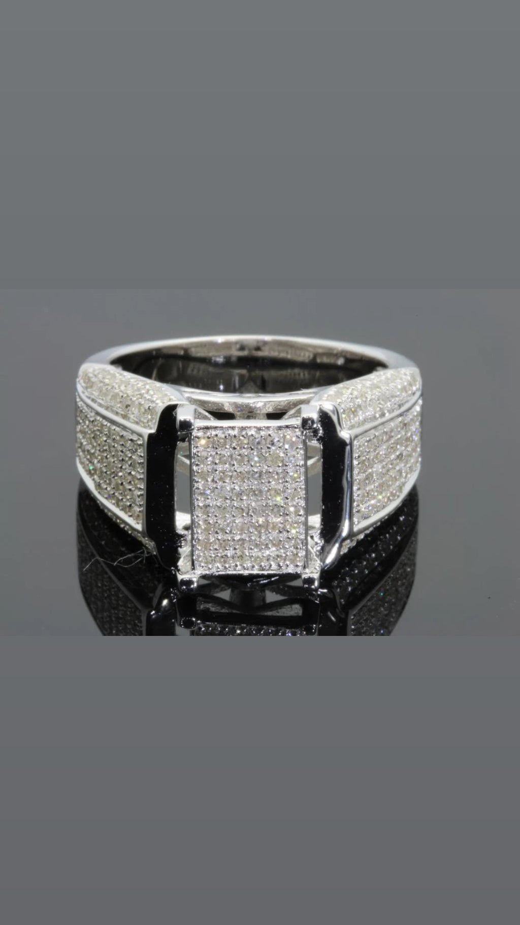 1.25 CARAT REAL DIAMOND STERLING SILVER ENGAGEMENT BRIDAL WEDDING RING