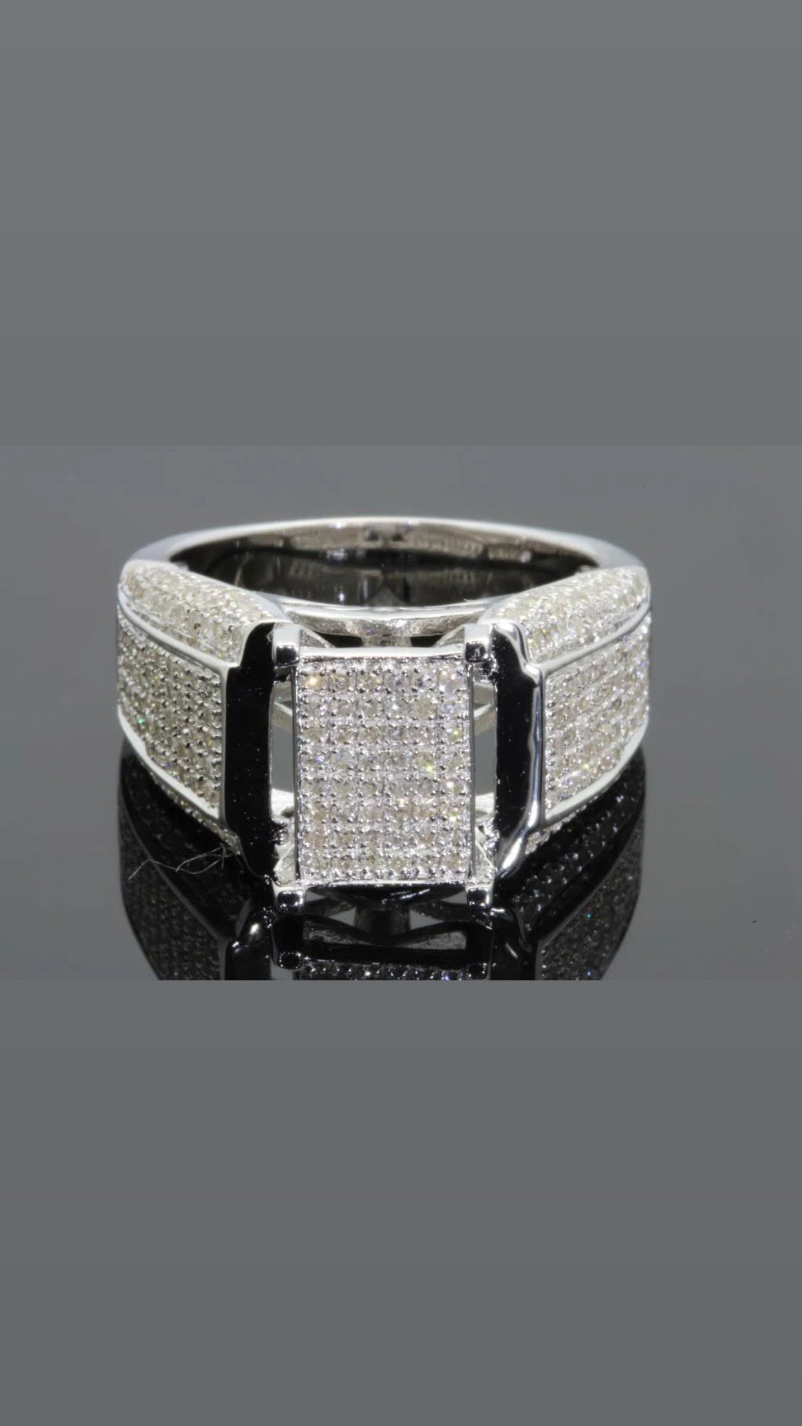 1.25 CARAT REAL DIAMOND STERLING SILVER ENGAGEMENT BRIDAL WEDDING RING