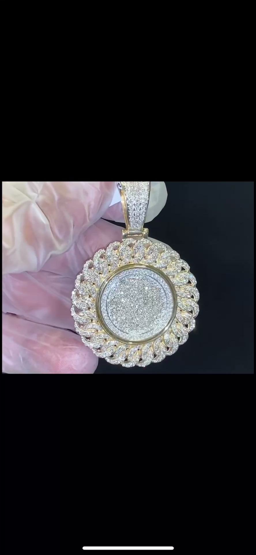 10K YELLOW GOLD 4 CARAT REAL DIAMONDS 18.25 GRAMS LARGE 2" CROSS PENDANT CHARM PIECE
